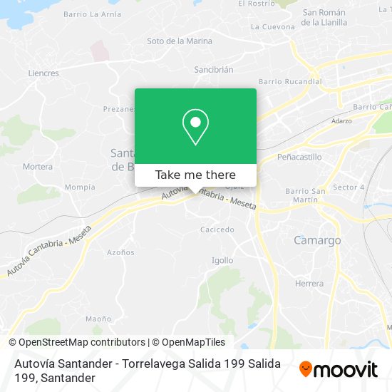Autovía Santander - Torrelavega Salida 199 Salida 199 map