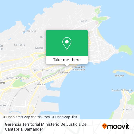 mapa Gerencia Territorial Ministerio De Justicia De Cantabria