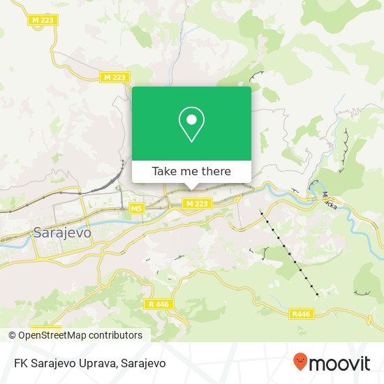 FK Sarajevo Uprava map