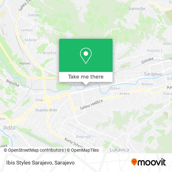 Ibis Styles Sarajevo mapa