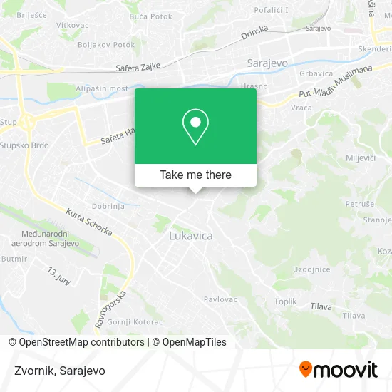 Zvornik map