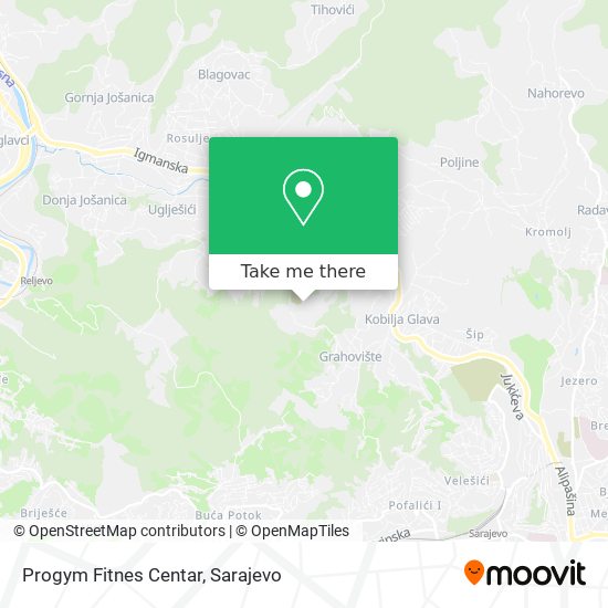Progym Fitnes Centar mapa