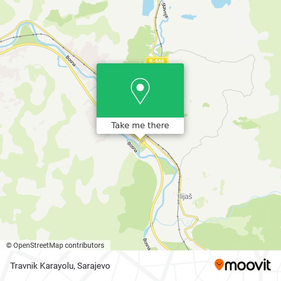 Travnik Karayolu mapa