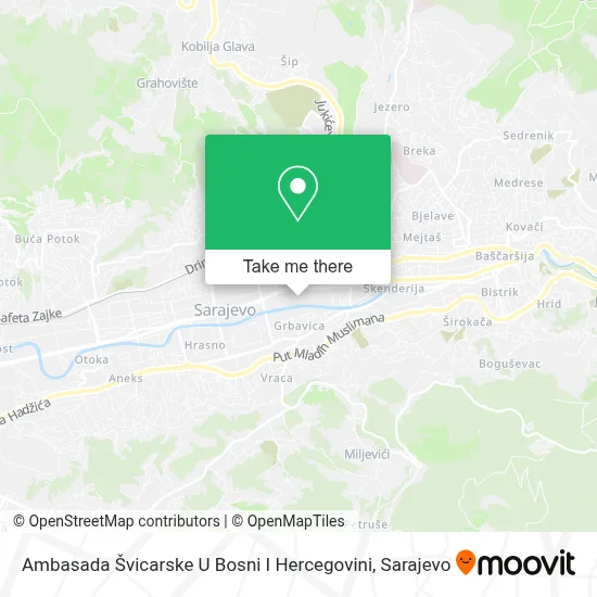 Ambasada Švicarske U Bosni I Hercegovini map