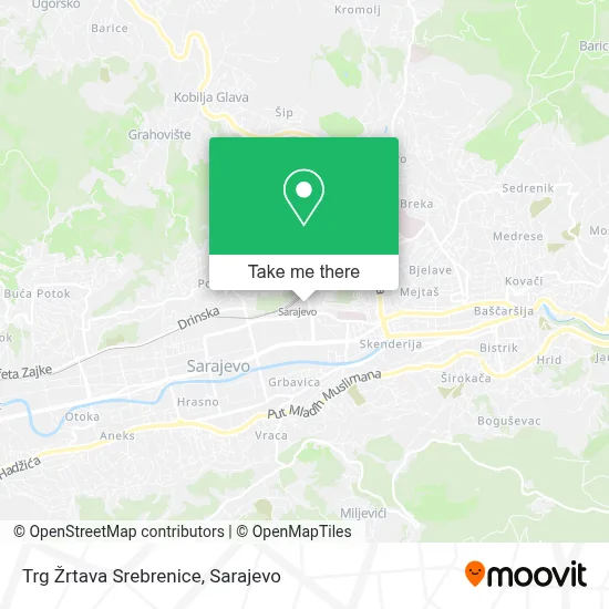 Trg Žrtava Srebrenice map
