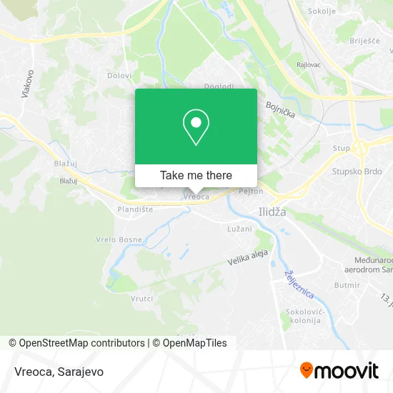 Vreoca map
