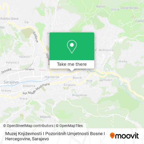 Muzej Književnosti I Pozorišnih Umjetnosti Bosne I Hercegovine map