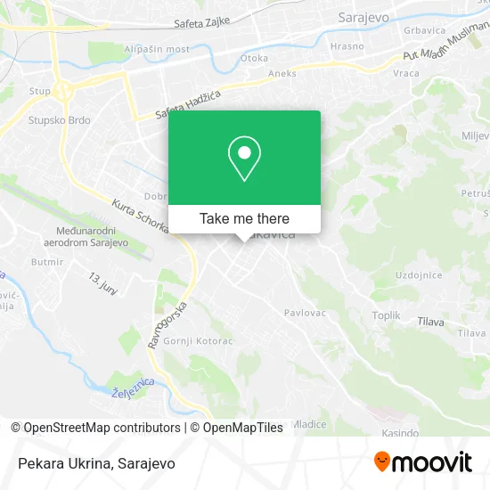 Pekara Ukrina map