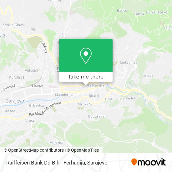 Raiffeisen Bank Dd Bih - Ferhadija mapa