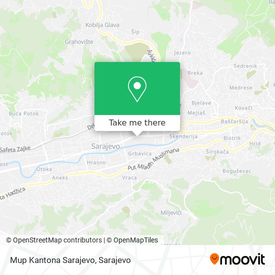 Mup Kantona Sarajevo map