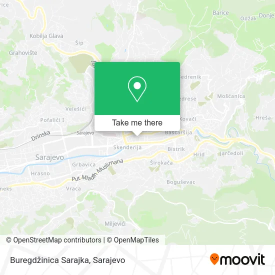 Buregdžinica Sarajka mapa