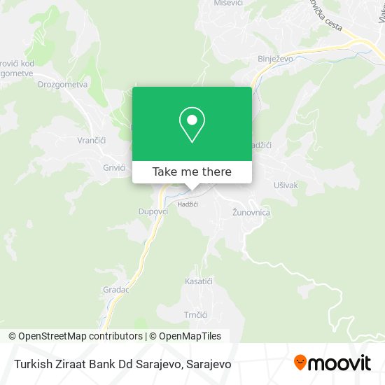 Turkish Ziraat Bank Dd Sarajevo map
