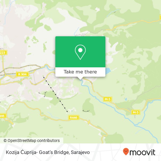 Karta Kozija Ćuprija- Goat's Bridge