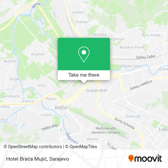 Hotel Braća Mujić map