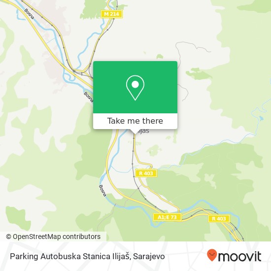Parking Autobuska Stanica Ilijaš map
