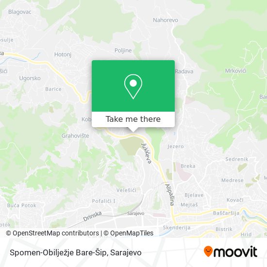 Spomen-Obilježje Bare-Šip map