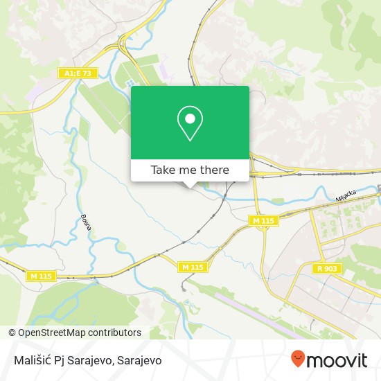 Mališić Pj Sarajevo map