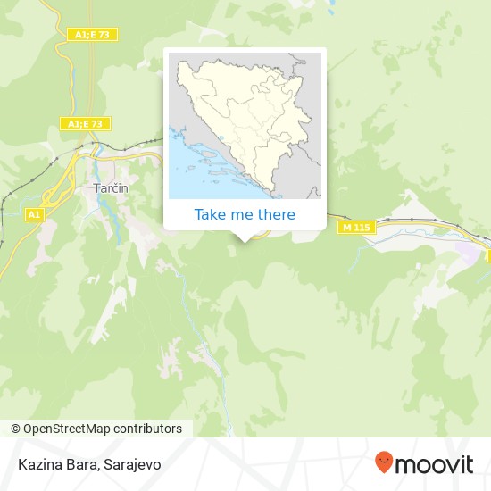 Kazina Bara map