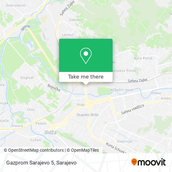 Gazprom Sarajevo 5 map