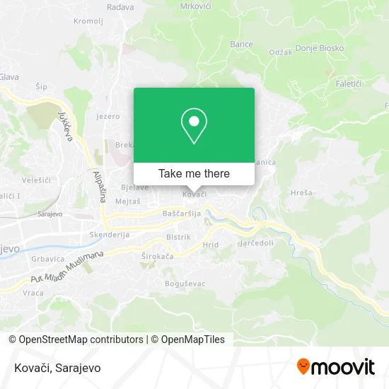 Kovači map