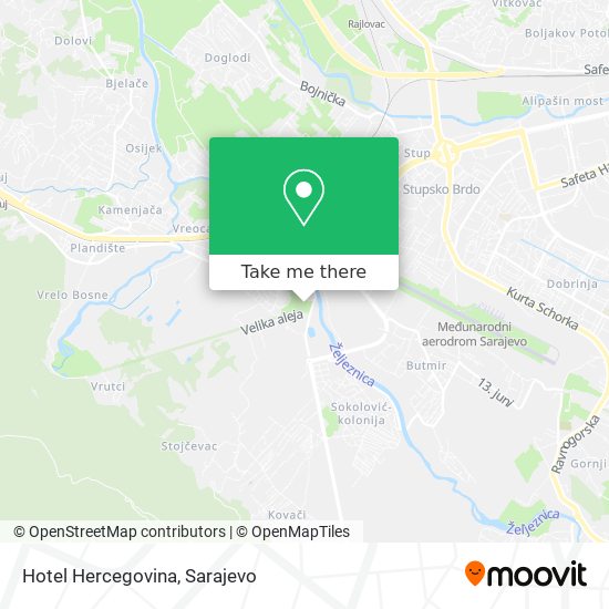 Hotel Hercegovina map