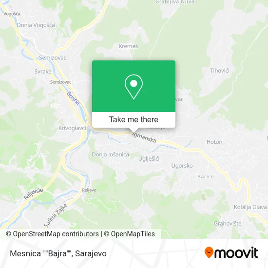 Mesnica ""Bajra"" map
