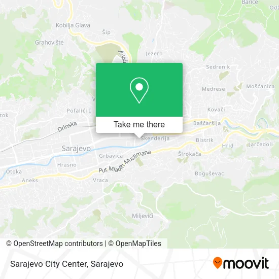Sarajevo City Center map