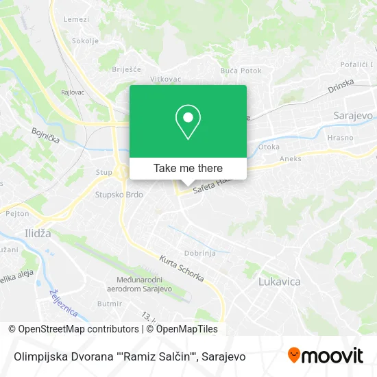 Olimpijska Dvorana ""Ramiz Salčin"" mapa