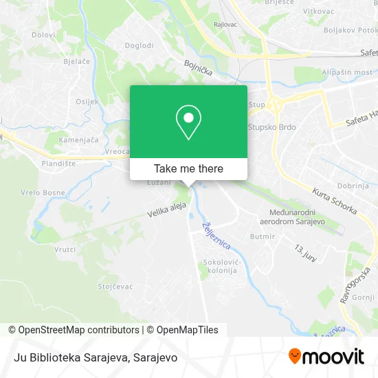 Ju Biblioteka Sarajeva map