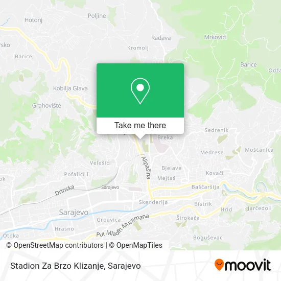 Stadion Za Brzo Klizanje map