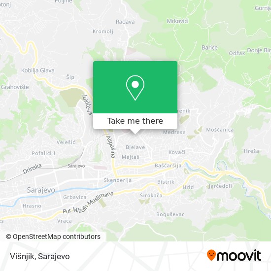 Višnjik map
