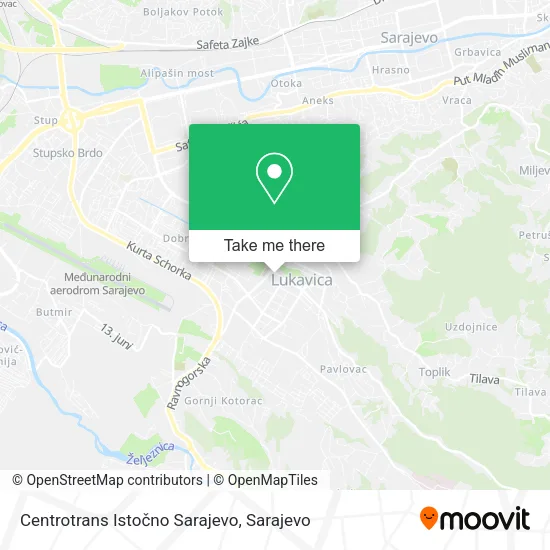 Centrotrans Istočno Sarajevo map