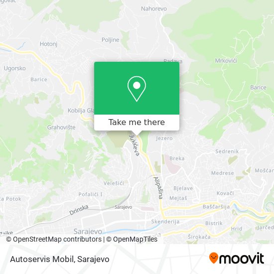 Autoservis Mobil map
