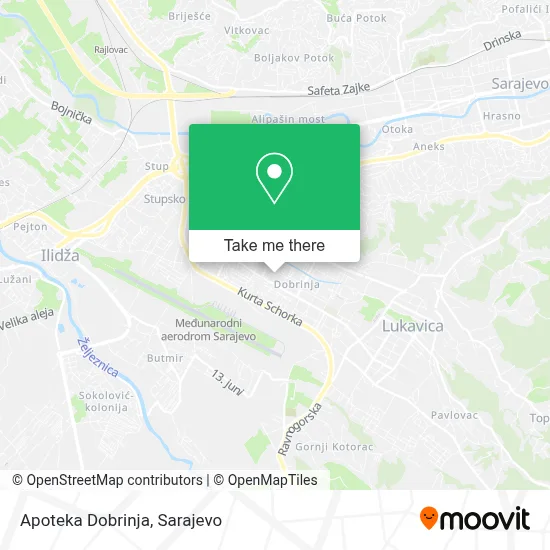 Apoteka Dobrinja mapa