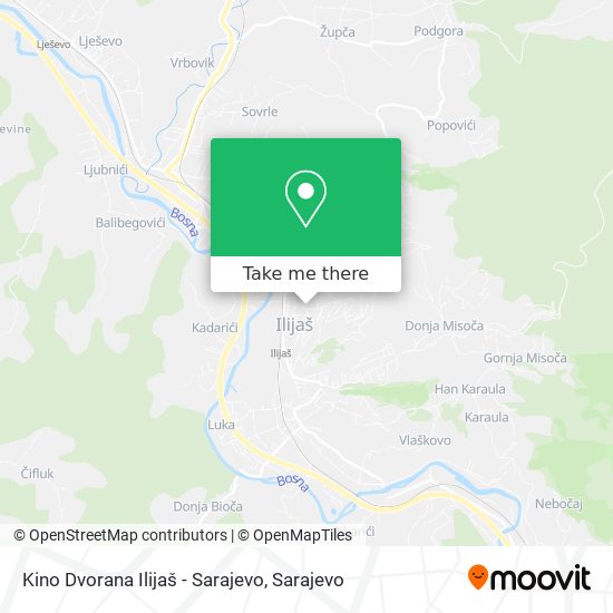 Kino Dvorana Ilijaš - Sarajevo map