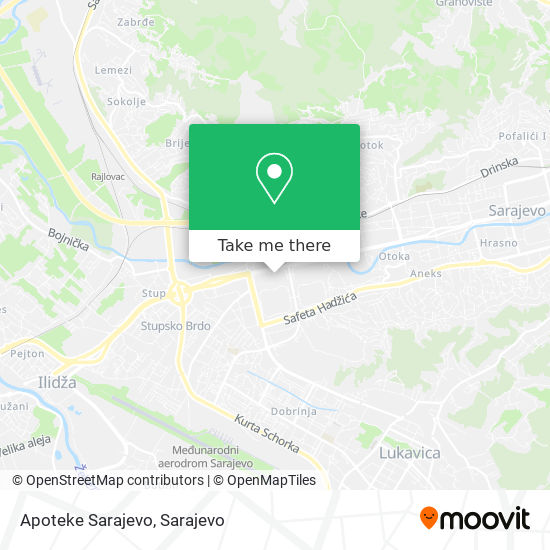 Apoteke Sarajevo map