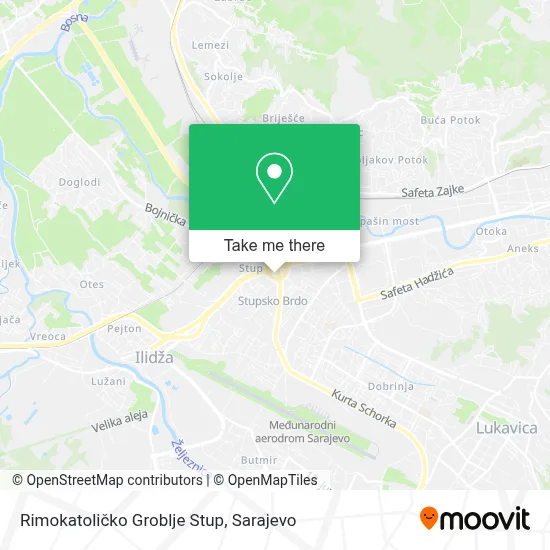 Rimokatoličko Groblje Stup mapa