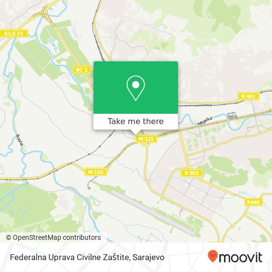 Federalna Uprava Civilne Zaštite mapa