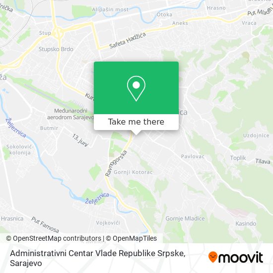 Administrativni Centar Vlade Republike Srpske map