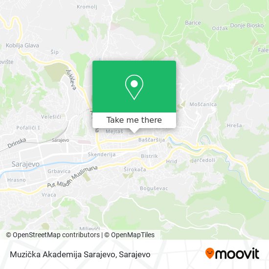 Muzička Akademija Sarajevo map