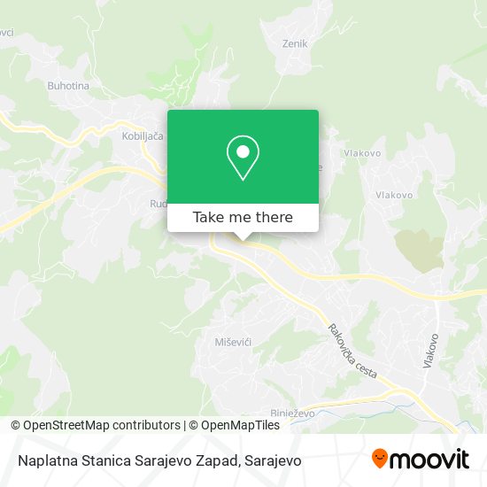 Naplatna Stanica Sarajevo Zapad map