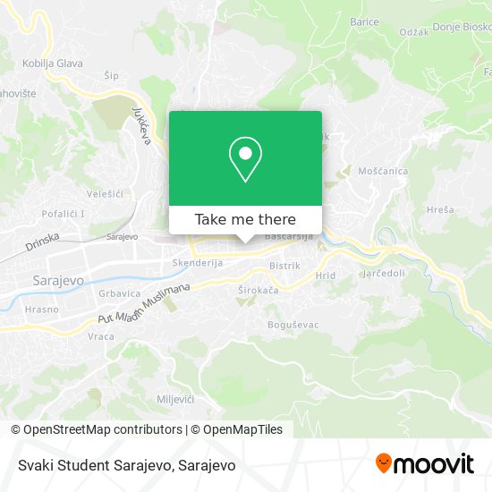Svaki Student Sarajevo mapa