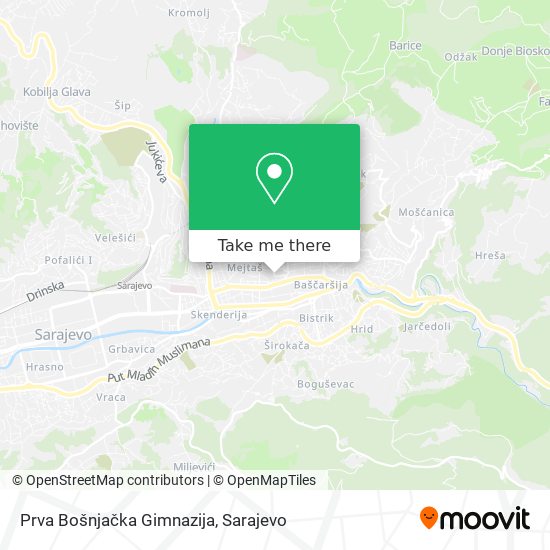 Prva Bošnjačka Gimnazija map