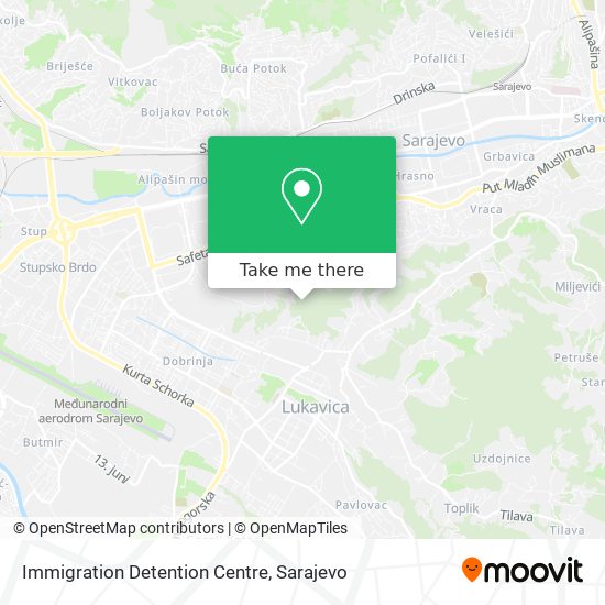 Immigration Detention Centre map