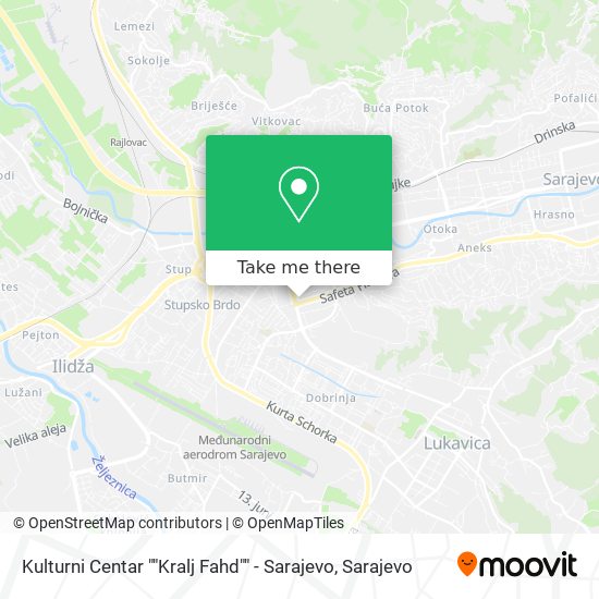 Karta Kulturni Centar ""Kralj Fahd"" - Sarajevo