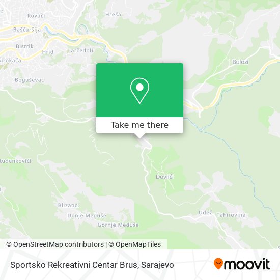 Sportsko Rekreativni Centar Brus mapa