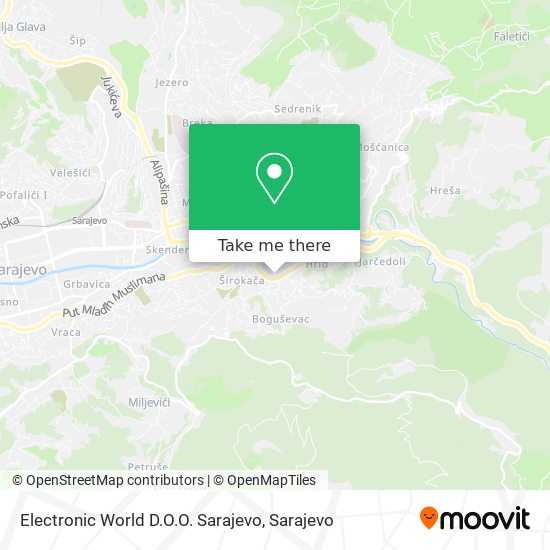 Electronic World D.O.O. Sarajevo mapa