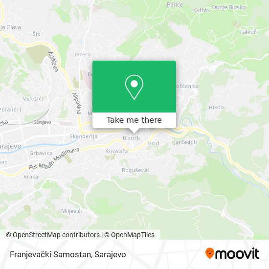 Franjevački Samostan mapa