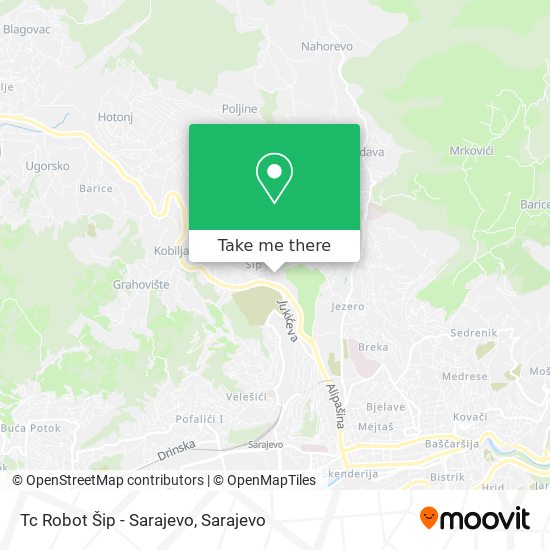 Tc Robot Šip - Sarajevo map