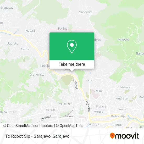 Tc Robot Šip - Sarajevo map